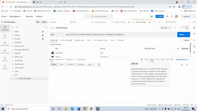 5 of 7 SAP Sales Order Creation using Rest API - Test GET Method using Postman смотреть онлайн