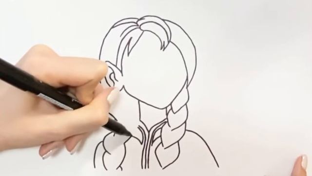 Как нарисовать Анну из мультика Холодное Сердце смотреть онлайн