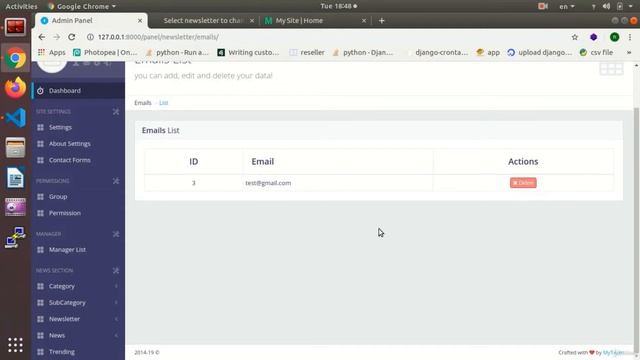 Delete Newsletter Data | Python and Django смотреть онлайн