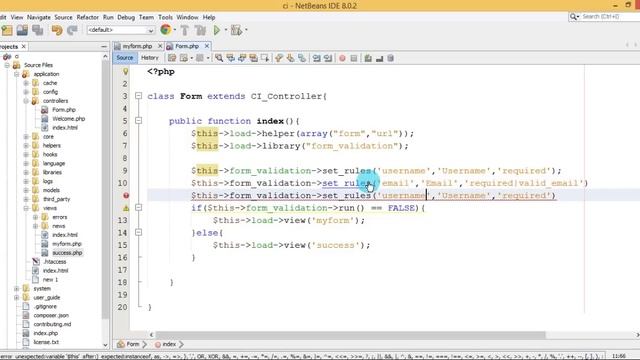 Simple Form Validation CodeIgniter смотреть онлайн