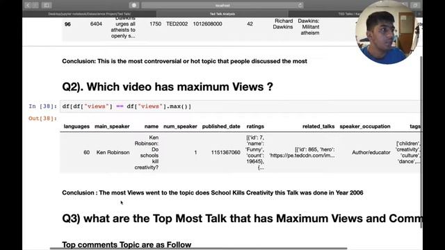 data analysis  on TED Talk Dataset using Pandas and Seaborn Tutorials