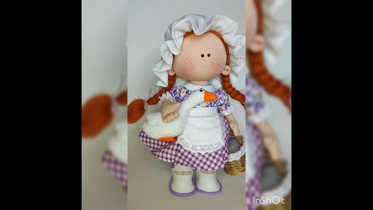 Малышка Лукерья и гусик Мартин.  #текстильнаякукла #кукласвоимируками #кукларучнойработы