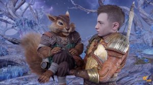 God of War 5 Ragnarok - Kratos and Atreus Meet Ratatoskr  - The Talking Squirrel (4K 60FPS) PS5