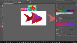 КАК СДЕЛАТЬ ИКОНКУ В ADOBE ILLUSTRATOR CC РЫБА?