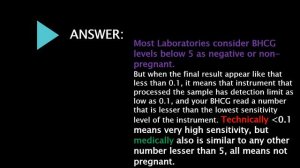 What is the meaning of BHCG less than 0.1?