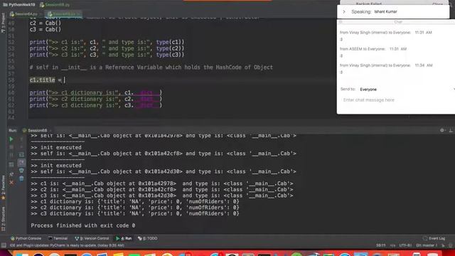 Object Oriented Programming ( OOPS )  in Python - Part2 - Class Object Optimization