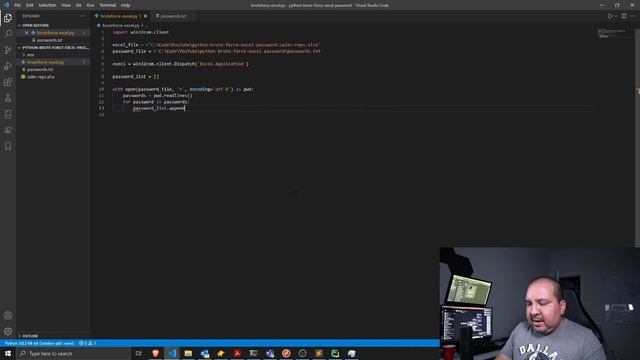 Python Brute Force Excel Password Hack смотреть онлайн