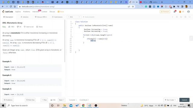 896. Monotonic Array | #java #interviewquestion #leetcode смотреть онлайн