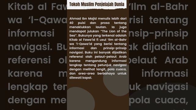 tokoh Muslim penjelajah dunia Ahmad Ibn Majid