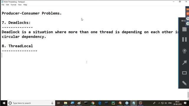 2019 08 29 Multi-Threading in Java Part-2.4 смотреть онлайн