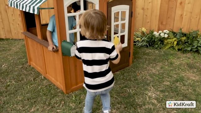 Детский деревянный домик для дачи "Бунгало у моря" 00405_KE смотреть онлайн