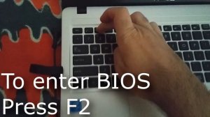 How to enter BIOS of ASUS X540S laptop