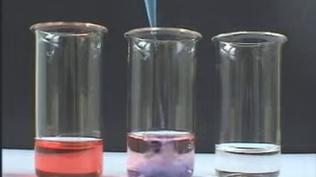 Реакция между хлоридом кобальта и гидроксидом натрия