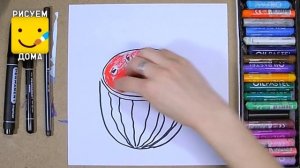 Как нарисовать арбуз - урок рисования, рисуем дома поэтапно, пастель