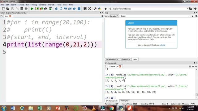 #22- For loop in Python in Hindi / Urdu || Python For loop and range function || Python in Urdu