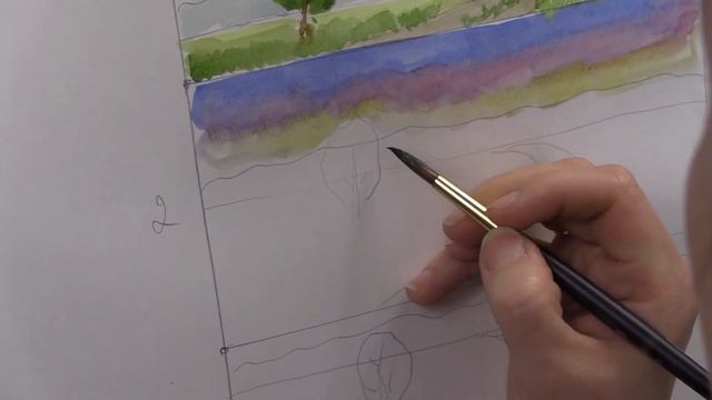 Урок 2. Три пейзажа.  Линии горизонта .