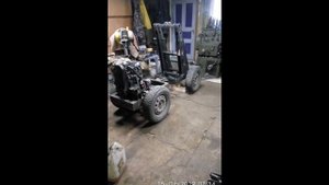 начало постройки мини трактора-погрузчика на гидроходу своими руками