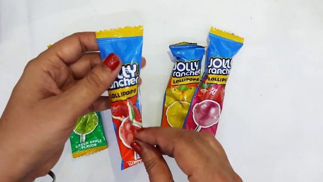 Jolly Rancher Lollipops unpacking
