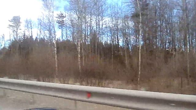 Мурманское шоссе. Дорога в сторону Кировска. Ленинградская область 30.03.2020 смотреть онлайн