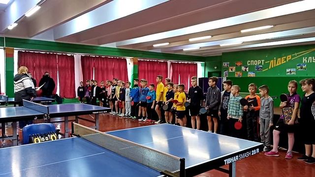 настольный теннис Киев, СК Лидер, 27.12.2020, открытие турнира смотреть онлайн