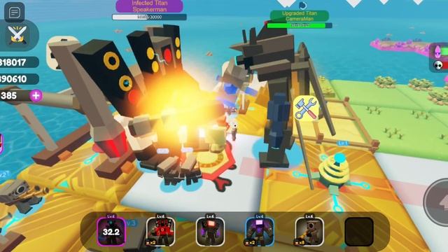 Upgraded Titan Cameraman Vs. Infected Titan Speakerman | SKBD War - Epic Tower Defence смотреть онлайн