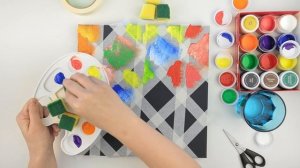 Рисуем картину с помощью скотча. Уроки рисования для детей.