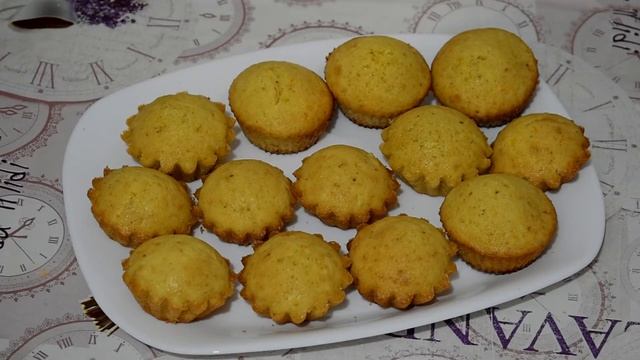 ВКУСНЫЕ КЕКСЫ к чаю из простых продуктов! РЕЦЕПТ апельсиновых кексов. смотреть онлайн
