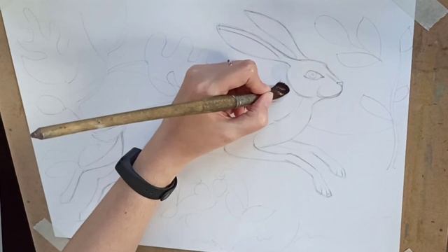 Как нарисовать кролика акварелью и фломастерами. Школа рисования для детей. смотреть онлайн