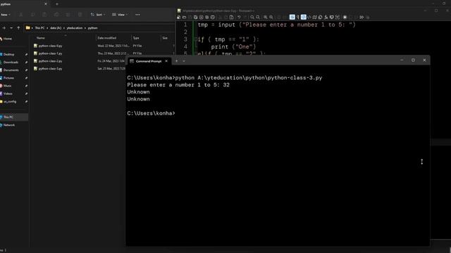 Learn Python 3 | Learn usage of If .. elif .. else, match, for loop & while loop in python