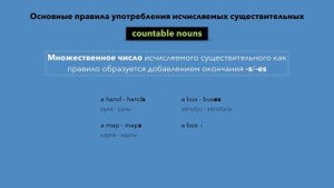 Исчисляемые и Неисчисляемые Существительные в Английском Языке