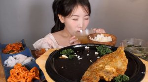 입맛 없을 땐 집밥이 직방🍚 기름가자미 구이, 회, 전복조개미역국, 반찬 먹방 Grilled fish [eating show] mukbang korean food