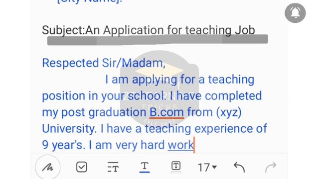 Application For The Post Of Teacher In English || Write An Application For Teacher Job ? смотреть онлайн