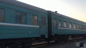 Прыбытие скорого поезда №7 Алматы-Саратов(Россия)