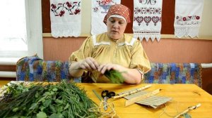 "Старина Сибирская". «Токмо по средам». Плетение панно из трав.