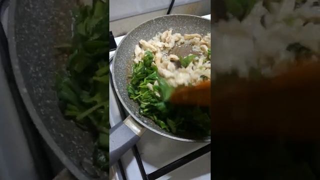 спагетти со шпинатом