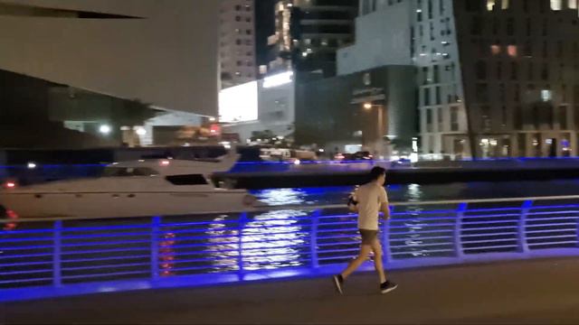 Dubai Marina night walk: Pier 7 Fine Dining to The Address Beach Resort смотреть онлайн