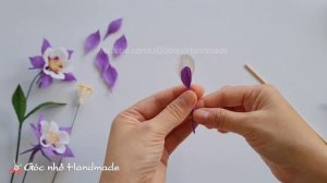 How To Make Aquilegia Paper Flower / Paper Flower / Góc nhỏ Handmade