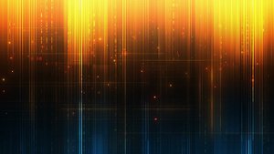 Анимированный абстрактный фон:  золотые частицы в стиле киберпанк