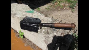 Реставрация венгерской сапёрной лопаты - кирки М.36.