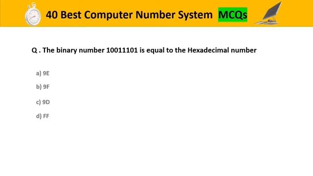 40 Top Computer Number System MCQs Set 1 | Any competitive exam preparation