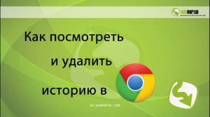 Как посмотреть и удалить историю в Google Chrome | Winportal Россия