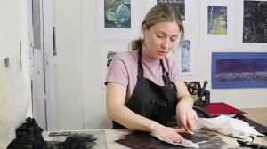 Как печатают офорт масляными красками?