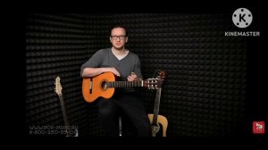 Эксперемент с гитарами и как завязывать струны на классическую гитару.