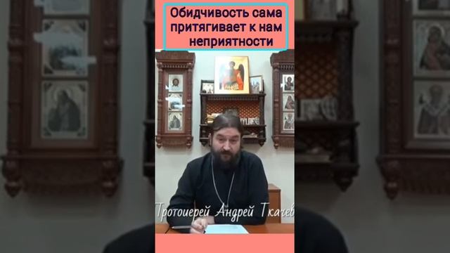 Обидчивость сама притягивает к нам неприятности. Протоиерей Андрей Ткачев