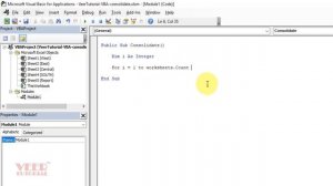 Consolidate Multiple Sheets into one Excel Sheet using Simple 13 line VBA Code