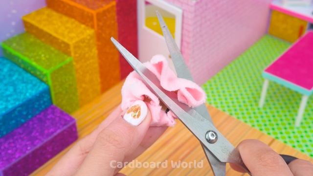 Build Cute Colored House with Bedroom, Bathroom, Kitchen for pet ❤️ DIY Miniature Cardboard House смотреть онлайн