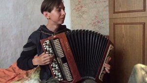 Белым снегом ( кавер на баяне)