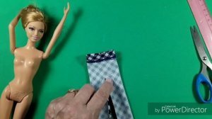 Урок шитья стильных летних штанишек-лосин для Барби. Мастер-класс
