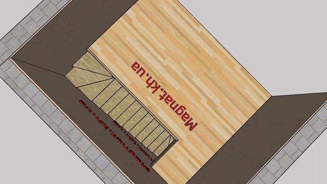 Лестница из профильной трубы, зигзагообразной формы с поворотными ступенями смотреть онлайн