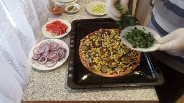 Вегетарианский рецепт вкусной пиццы